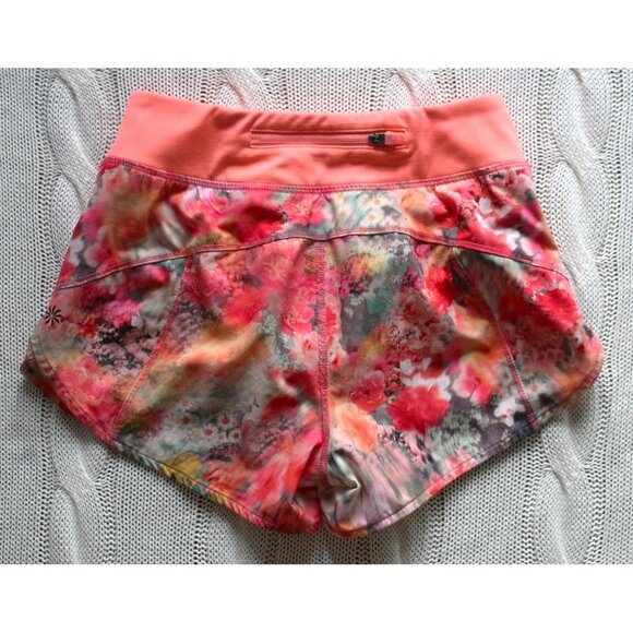 ATHLETA GIRL Kid's Run The World 3" Floral Running Shorts, Size S 7 Small - Picture 2 of 7